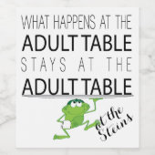 Bouteille De Vin Pâque Étiquette La Table Adulte (Étiquettes simples)