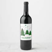 Bouteille de vin Plaid Buffalo Vert Étiquettes cad (Devant)