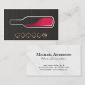 Bouteille de vin rouge | Carte Punch (Devant / Derrière)