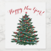 Bouteille de vin sur mesure Étiquette Bonne année (Étiquettes simples)