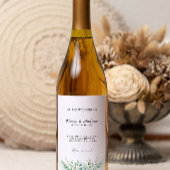 Bouteille de vin verdoyante étiquette Modèle