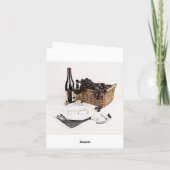 bouteille de vin, verre de vin et fromage merci no (Dos)