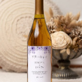 Bouteille de vin violet étiquette Modèle