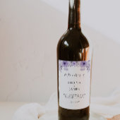 Bouteille de vin violet étiquette Modèle
