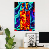 Bouteille de whisky | AI Art Poster (Bureau à domicile)