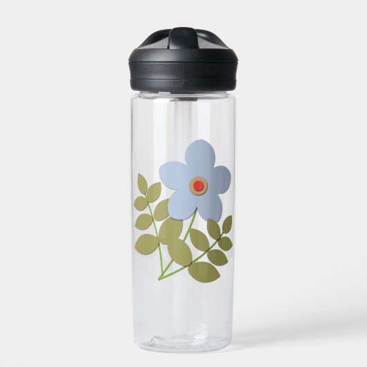 Bouteille D'eau С simple fleur bleue (Extérieur)