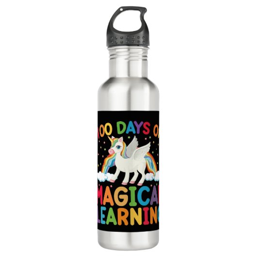 Bouteille D'eau 100 Jours De Magical Learning School Unicorn Girls (Devant)
