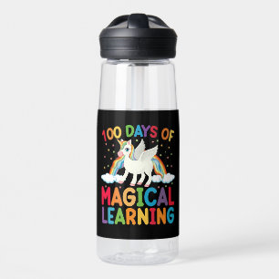Bouteille D'eau 100 jours d'école licorne magique pour filles 
