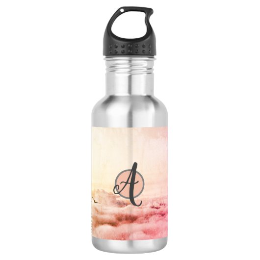 Bouteille d'eau (18 oz), CLOUDS en acier inoxydabl (Devant)