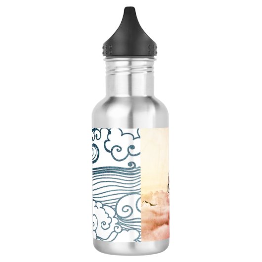 Bouteille d'eau (18 oz), CLOUDS en acier inoxydabl (Gauche)