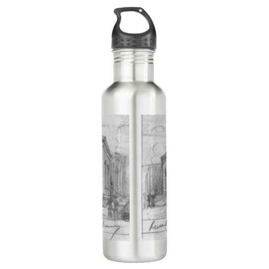 Bouteille d'eau 1924 Esquisse d'architecture origi (Dos)