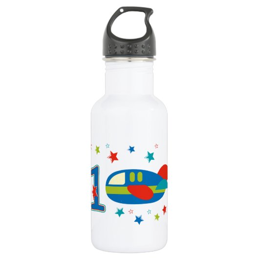 Bouteille D'eau 1er avion d'anniversaire (Devant)