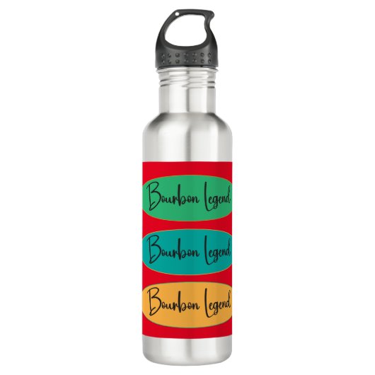 Bouteille d'eau 24 oz - Bourbon Legend Ovals on Re (Devant)