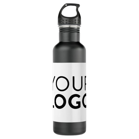 Bouteille d'eau (24 oz) - Noir mat (Devant)