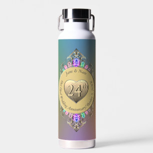 Bouteille D'eau 24e anniversaire du Mariage Opal