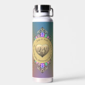 Bouteille D'eau 24e anniversaire du Mariage Opal (Arrière)