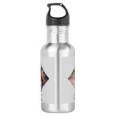 Bouteille D'eau 2 Photos11e anniversaire Mariage Rose en acier (Dos)