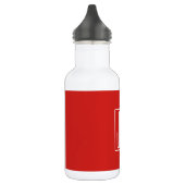 Bouteille D'eau 3 Initiales Monogramme | Rouge & Blanc (ou couleur (Gauche)