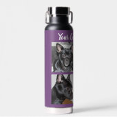 Bouteille D'eau 4 Collage photo | Chien pourpre (Avant)