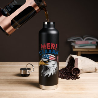 Bouteille D'eau 4 juillet Aigle Liberté Patriotique