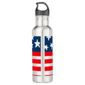 Bouteille D'eau 4 juillet jour de l'indépendance ajouter nom texte (Dos)