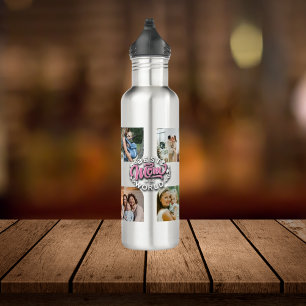 Bouteille D'eau 4 Photo Collage Famille Mémoire Fête des mères