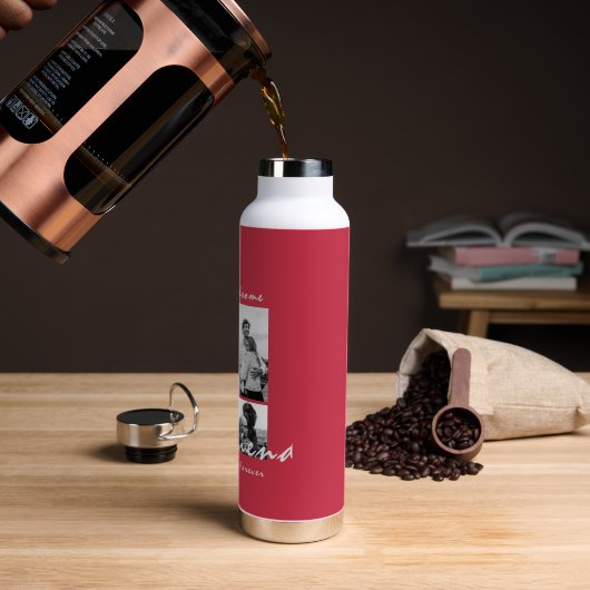 Bouteille D'eau 4-Photo Collage Forever Boyfriend Saint-Valentin (Gym)