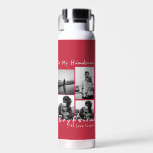 Bouteille D'eau 4-Photo Collage Forever Boyfriend Saint-Valentin (Avant)