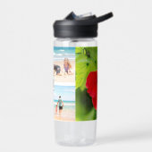 Bouteille D'eau 4 Photo Collage Monogramme Hibiscus Fleur (Gauche)