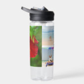 Bouteille D'eau 4 Photo Collage Monogramme Hibiscus Fleur (Droite)