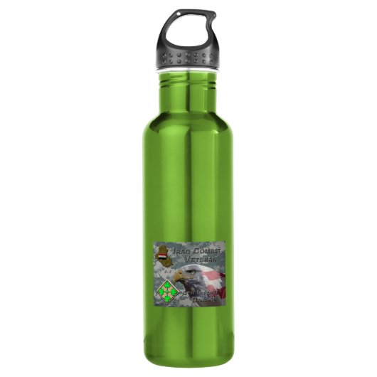 Bouteille D'eau 4e Division d'infanterie Irak Vétérinaire de comba (Devant)