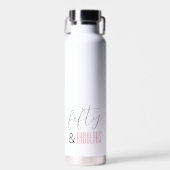 Bouteille D'eau 50 ans et Fabuleux 50e Anniversaire Moderne Script (Avant)