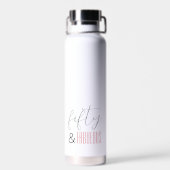 Bouteille D'eau 50 ans et Fabuleux 50e Anniversaire Moderne Script (Arrière)