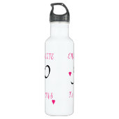 Bouteille D'eau 50 et fabuleux coeurs rose 50e anniversaire (Dos)