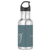 Bouteille D'eau 50 et fabuleux script moderne gris (Devant)