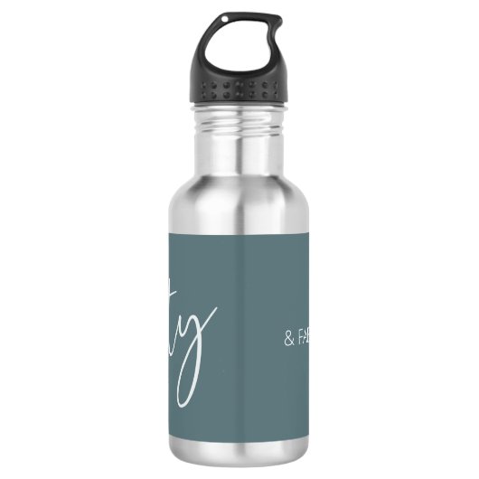 Bouteille D'eau 50 et fabuleux script moderne gris (Devant)