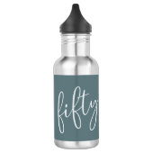 Bouteille D'eau 50 et fabuleux script moderne gris (Gauche)