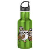 Bouteille D'eau 5 hiboux de Birdorable (Devant)