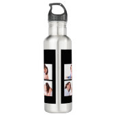 Bouteille D'eau 5 sections Photo personnalisée Simple cadre noir é (Dos)