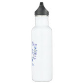 Bouteille D'eau 60e anniversaire Blue Floral Nom (Droite)