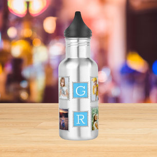 Bouteille D'eau 6 Six Photo Collage Cute Bébé Famille Amour Granny