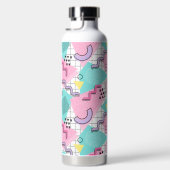 Bouteille D'eau 80's Memphis Active rose Turquoise (Droite)