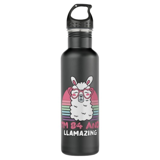 Bouteille D'eau 84e anniversaire Llamazing Llama 84 ans Anniversai (Devant)