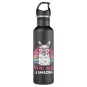 Bouteille D'eau 91e anniversaire Llamazing Llama 91 ans Anniversai (Devant)