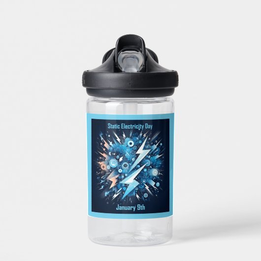 Bouteille D'eau 9 janvier - Journée de l'électricité statique (Avant)