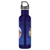 Bouteille D'eau 9e anniversaire Mariage couleur lapis (Dos)