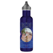 Bouteille D'eau 9e anniversaire Mariage couleur lapis (Droite)