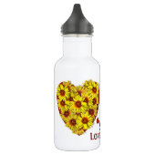 Bouteille d'eau à cœur de tournesol (Gauche)