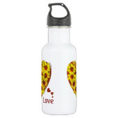 Bouteille d'eau à cœur de tournesol (Dos)