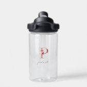 Bouteille d'eau à lettre florale rose Monogram Blu (Salle de sport)